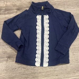 Lilly Pulitzer Little Leona Full Zip- Navy Size XS (2/3)